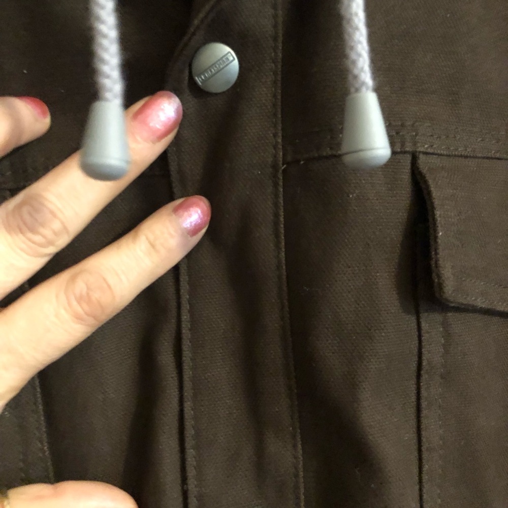 Craftsman Work Dark Brown Canvas Jacket with Hoodie - Picture 6 of 16